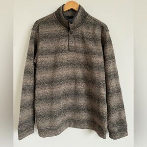 Eddie Bauer Snap Neck Pullover Sweater L